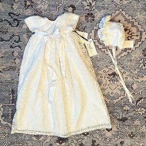 White Lace Christening Gown NWT, 3-6 months
